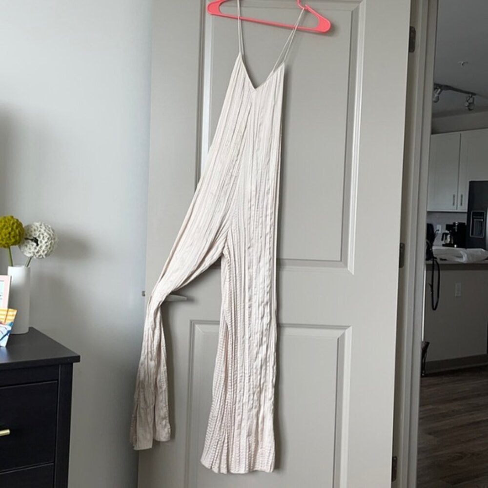 Zara Crinkle Satin Jumpsuit